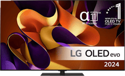 65 tuumainen G4 OLED evo TV jalustalla (2024)