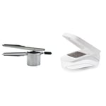 OXO Good Grips Potato Ricer,Silver & Good Grips Vegetable Chopper with Easy-Pour Opening, White, 10.7 x 26.2 x 16.5 cm