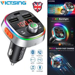 Wireless Bluetooth Car Dual USB Fast Charger Adapter FM Transmitter MP3 Player