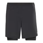 Reebok Men's Running Two-in-One Shorts, Black, M/S