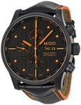 Mido M005.614.36.051.22 Multifort Sort/Læder Ø44 mm