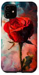 Coque pour iPhone 11 Rose Art abstrait Rose Art Floral Artistique Fleur