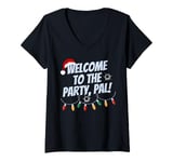 Womens Funny Christmas Mistletoe Below The Belt Sexy Adult Humor V-Neck T-Shirt