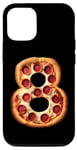 Coque pour iPhone 12/12 Pro 8e anniversaire Pizza Party Garçons Cheese Kids Pie Eight Bday Boy