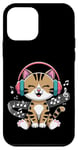 Coque pour iPhone 12 mini Music Cats Musical Note Outfit For Musicians Headphone Cat