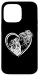 iPhone 14 Pro Max Saint Bernard Mom Dog Art Valentine's Day Heart Case