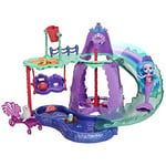 Enchantimals Royaume de l'océan Parc Aquatique des Sirènes, avec Mini-poupée Shayda Otarie, Mini-Figurines animales et Accessoires, Jouet Enfant, HCG03