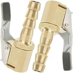 Ahlsen - 2 Pièces Embout de Gonflage,Embout Gonflage Pneu Voiture,Embout Gonfleur avec Clip,Gonflage Valve Clip Pince Connecteur Adaptateur,pour