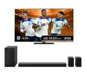 65" Lg OLED65G46LS  Smart 4K Ultra HD HDR OLED TV with Amazon Alexa & US70TR 5.1.1 Wireless Sound Bar with Dolby Atmos Bundle, Silver/Grey