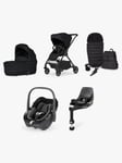 Silver Cross Dune 2 Pushchair, Carrycot & Accessories with Maxi-Cosi Pebble 360 Baby Car Seat and FamilyFix 360 Base Bundle, Space/Black