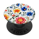 Bouquet de fleurs mixtes avec fleurs sauvages et plantes PopSockets PopGrip Adhésif