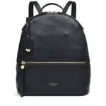 Radley Black Backpack Bag Medium Zip Around Leather Fountain Road RRP £239