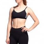 adidas Womens All Me 3 Stripes Sports Bra - Black / Large