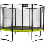 Trampoline de jardin 365 cm + filet de sécurité punchi Vert 360 - Kangui