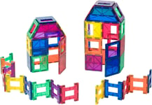 Playmags 48 Piece Set - Strong Magnets - STEM Toys for Kids, Magnetic Tiles and