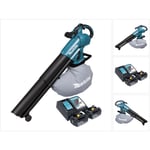 Dub 187 RF2 Souffleur et aspirateur de feuilles sans fil 18 v Brushless + 2x batterie 3,0 Ah + chargeur - Makita