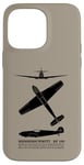 Coque pour iPhone 14 Pro Max Avion de chasse allemand Bf 109 WW2 avec faits