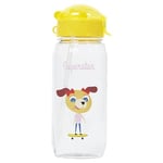 Gourde enfant sans BPA DRAEGER PARIS - Facile à nettoyer - gourde réutilisable - Idéale pour parc, école - Lavable au lave vaisselle - Contenance 450ml - 18 cm x 6 cm - Transparent - Superstar