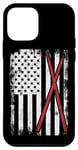 Coque pour iPhone 12 mini Kit de batterie USA Flag Rock Artist Drum Set