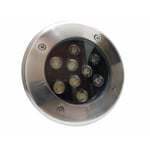 Spot LED Encastrable Extérieur IP65 220V Sol 9W 60degrés - Blanc Froid 6000K - 8000K - SILAMP