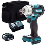 Makita DTW300Z 18V Brushless Impact Wrench with 1 x 5.0Ah Battery Charger & Bag