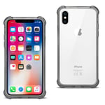 Reiko Wireless iPhone X/iPhone XS Clear Bumper Case With Air Cushion Protection In Black