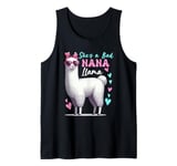 She's A Bad Funny Joke Nana Cute Llama Mother's Day Farm Tank Top