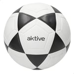 AKTIVE Ballon de football en PVC, 360-380 g, diamètre 20 cm, taille 4, vert fluo et bleu, résistant et durable, idéal pour l'entraînement en plein air, les sports, les ballons, les ballons de football