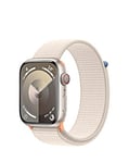 Apple Watch Series 9 Cellular 45mm Starlight Aluminium Case, Sport Loop