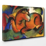 Big Box Art Franz Marc The Red Bull Canvas Wall Art Print Ready to Hang Picture, 30 x 20 Inch (76 x 50 cm), Multi-Coloured