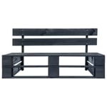 Banc palette de jardin Bois Noir Mothinessto LY09050