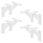 8x Support Etagere murale fixation flottante aluminium blanc