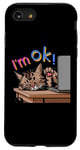 iPhone SE (2020) / 7 / 8 I'm OK Cat Office Laptop Workers Funny Quote Case