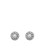 Lily and Rose Petite Miss Sofia Pearl Earrings - Crystal Silver