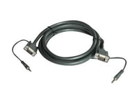 Kramer C-Gma/Gma Series C-Gma/Gma-25 - Vga-Kabel - Hd-15 (Vga), Stereo Mini Jack (Hane) Till Hd-15 (Vga), Stereo Mini Jack (Hane) - 7.6 M - Formpressad, Tumskruvar - Mörkgrå