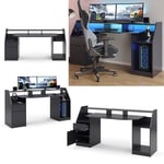 Bureau informatique VICCO Joel, bureau PC noir, bureau gaming, bureau, bureau