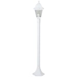 Lampadaire extérieur - BRILLIANT - NISSIE - Blanc - Métal/Verre - 1xE27 60W -...