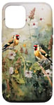 iPhone 12/12 Pro Gold Finches Watercolour Case