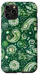 Coque pour iPhone 11 Pro Vert Abstrait Paisley Sport Polo Motif