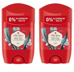 2X Old Spice Deep Sea Deodorant/Antiperspirant Stick For Men 50 ml, 48H Fresh