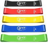 G5 HT SPORT Bandes élastiques de Fitness [Simple ou Lot de 3 ou 5] Bandes élastiques de résistance pour Exercices de Fitness, Pilates, Yoga, Réhabilitation | Ensemble de Boucle Band (kit de 5