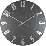 Thomas Kent Graphite Silver Mulberry Design Wall Clock 20" 50cm