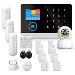 PGST Home Alarm System, GSM WIFI Wireless Security System Kit,Door Sensor, Motion Sensor, Controller, High Decibel Siren for Home Security, Work with Alexa