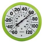 Taylor Precision Products Springfield Thermomètre intérieur/extérieur à cadran Vert 20,3 cm