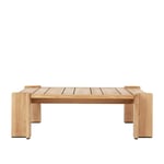 Gubi - Atmosfera Coffee Table, 113x100 cm, Base Natural teak - Soffbord - Träfärgad - Trä