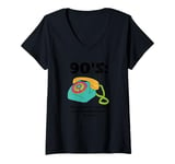 Womens 90's: When phones had cords and friendships were forever V-Neck T-Shirt