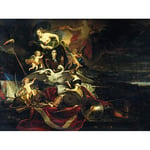 Artery8 Bisschop Allegory Dutch Raid The Medway 1667 Premium Wall Art Canvas Print 18X24 Inch