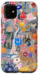 Coque pour iPhone 11 Cool Pop Culture Autocollant Mosaïque éclectique Explosion