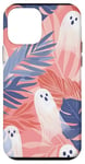 Coque pour iPhone 12 mini Bleu vintage tropical mignon fantôme effrayant pastel gothique rétro