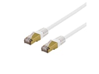 Deltaco - Patch-Kabel - Rj-45 (Hane) Till Rj-45 (Hane) - 30 Cm - Sftp - Cat 6A - Halogenfri, Formpressad - Vit